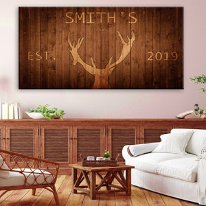 Family Name Wall Art, Custom Name Sign Canvas Print, Farmhouse and Living Room Decor, Farmhouse Canvas Wall Art, Large Last Name Sign
