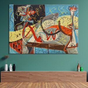 Jackson Pollock Canvas Print, Abstract Wall Art, Home and Living Room Decor, Famous Painting Canvas Print, Extra Large Wall Art