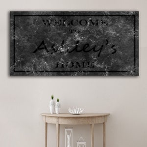 Farmhouse Canvas Sign, Family Last Name Wall Art, Farmhouse Wall Decor, Marble Canvas Print, Large Last Name Sign, Homestead Canvas Wall Art