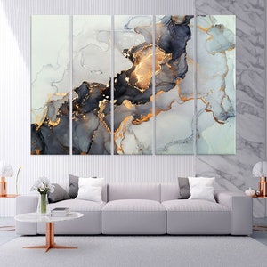 Marble Canvas Wall Art, Abstract Wall Print, Home and Living Room Decor, Extra Large Wall Art, Modern Canvas Print