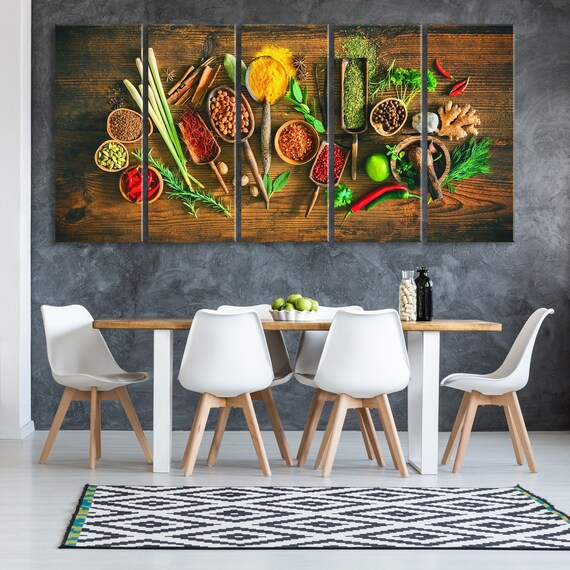 Kitchen Canvas Wall Art Modern Prints Farmhouse Kitchen - Etsy