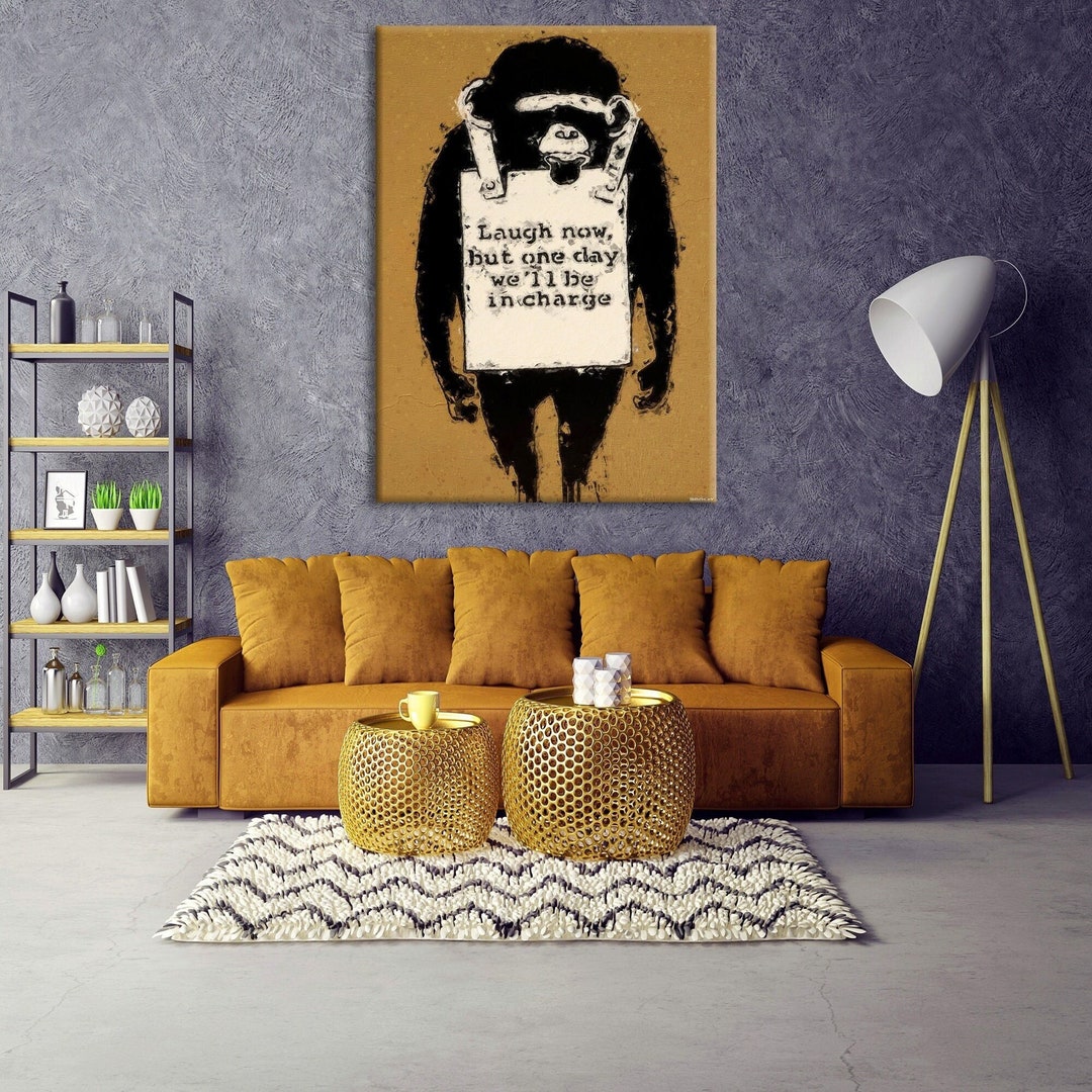 Banksy Canvas Wall Art, Street Art Canvas Print, Home Decor Modern ...