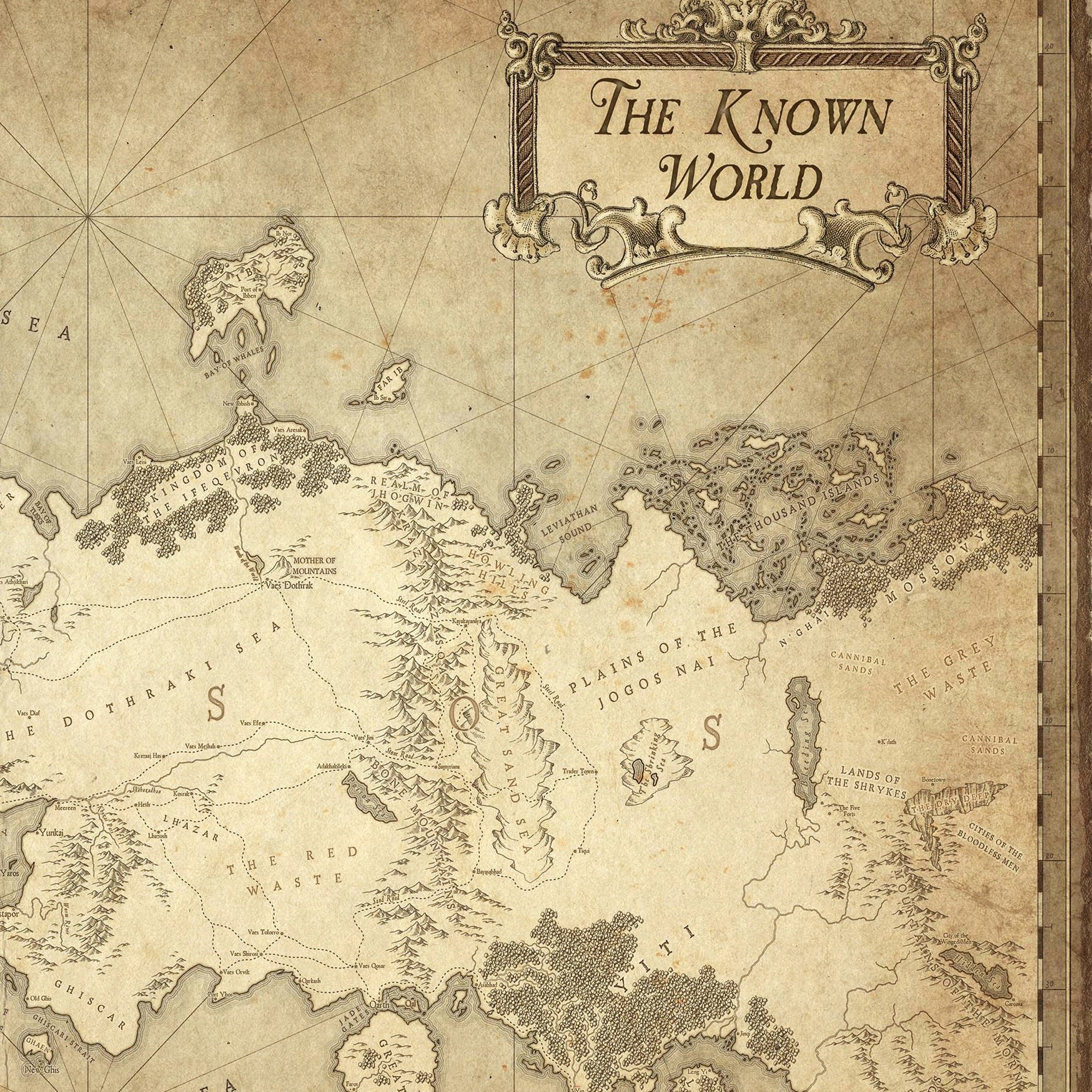 Game of Thrones Poster, Map Poster Print, Wall Art for Living Room ...