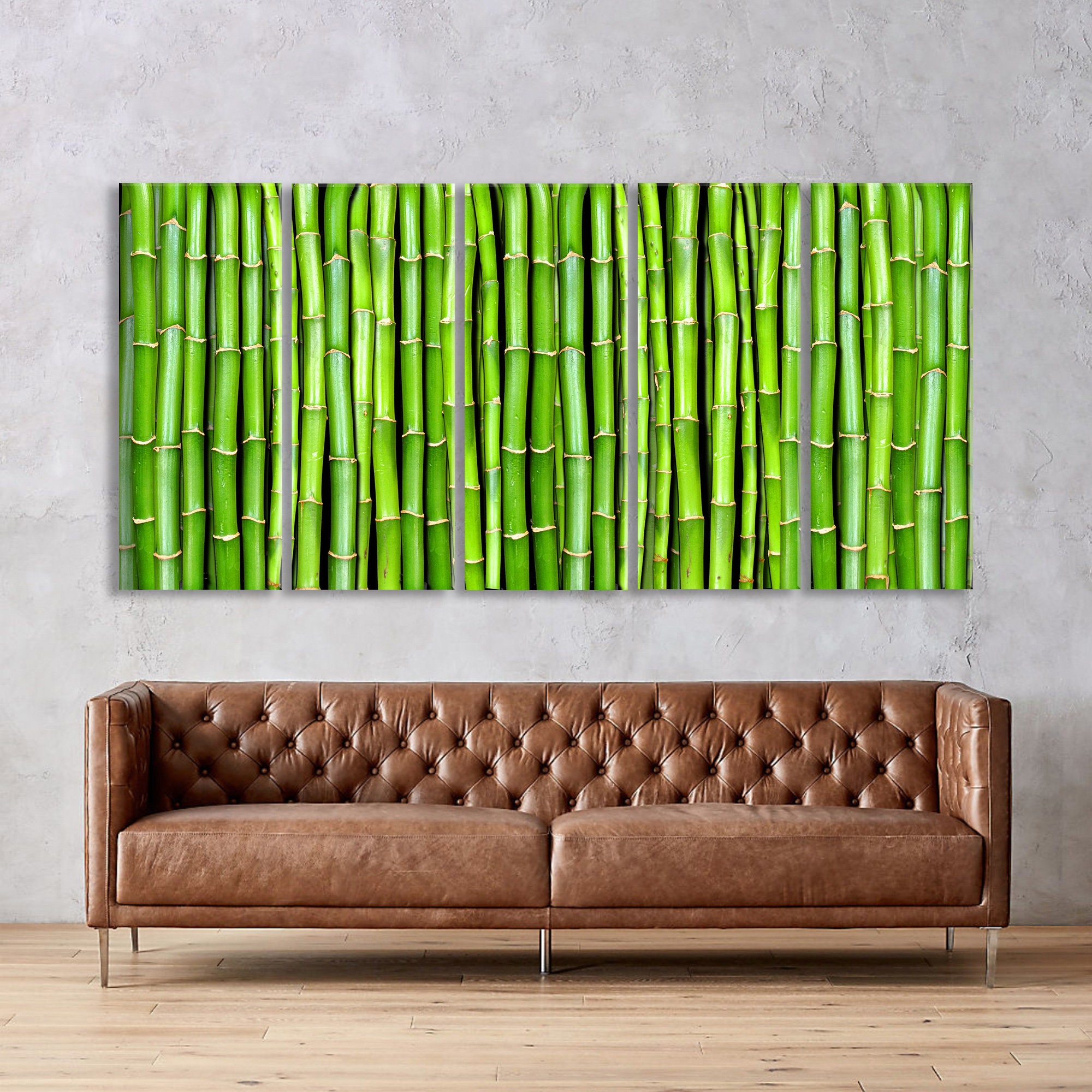 Bamboo Tree Wall Art Print Landscape Canvas Decor Home Etsy