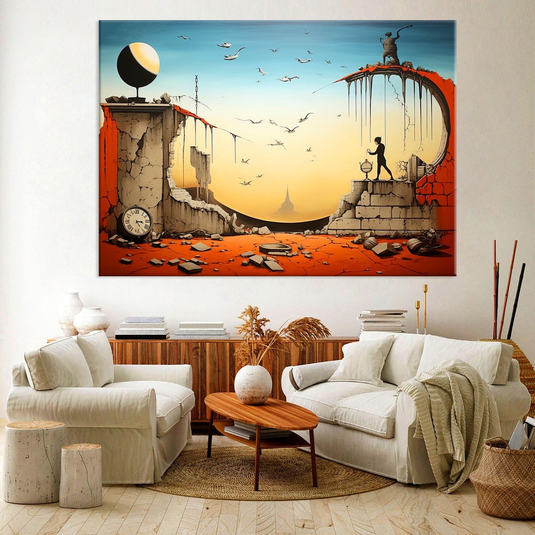 Style of Salvador Dali Canvas Wall Art Living Room Decor, Surrealist ...