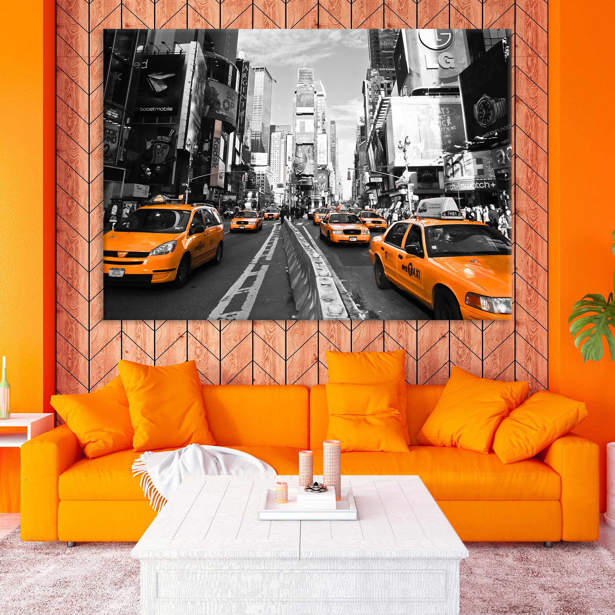 New York Wall Art City Skyline Canvas Print Living Room and Etsy