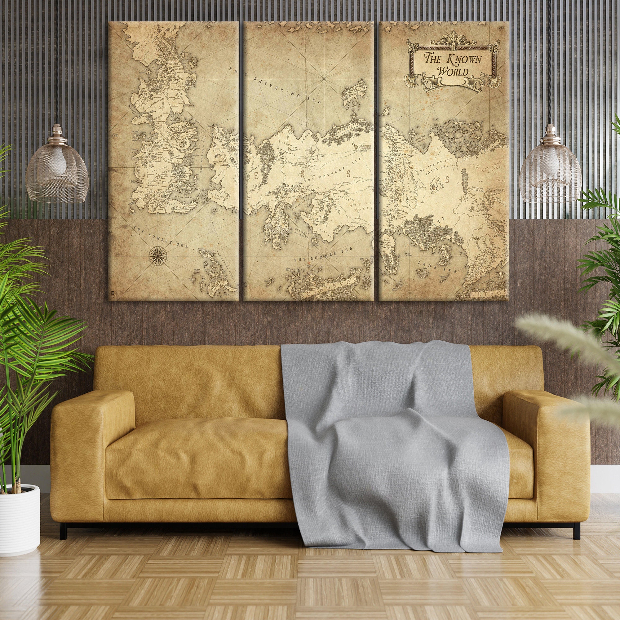 Poster Game Of Thrones - Impression Sur Toile 50x75 Cm, Style Vintage - Décoration Murale Salon, Chambre - Sans Cadre