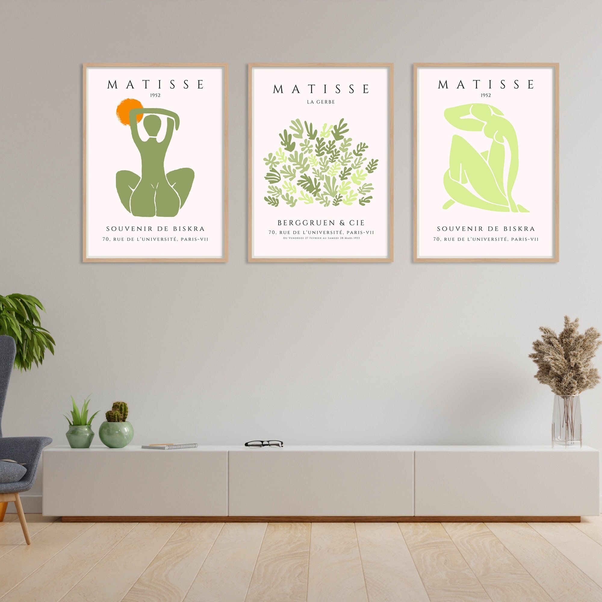 Henri Matisse Poster Art, Matisse Print Set of 3, Wall Art for ...