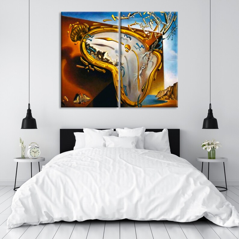 Clock Explosion by Salvador Dali Canvas Print Classical Wall Etsy