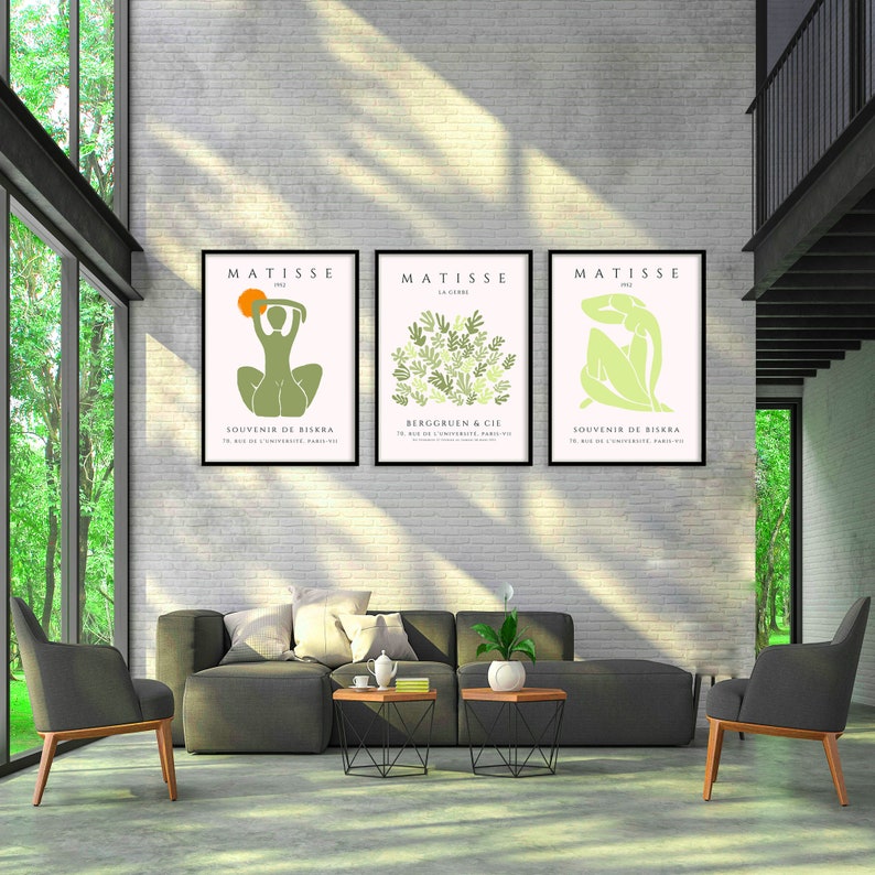 Henri Matisse Poster Art, Matisse Print Set of 3, Wall Art for ...