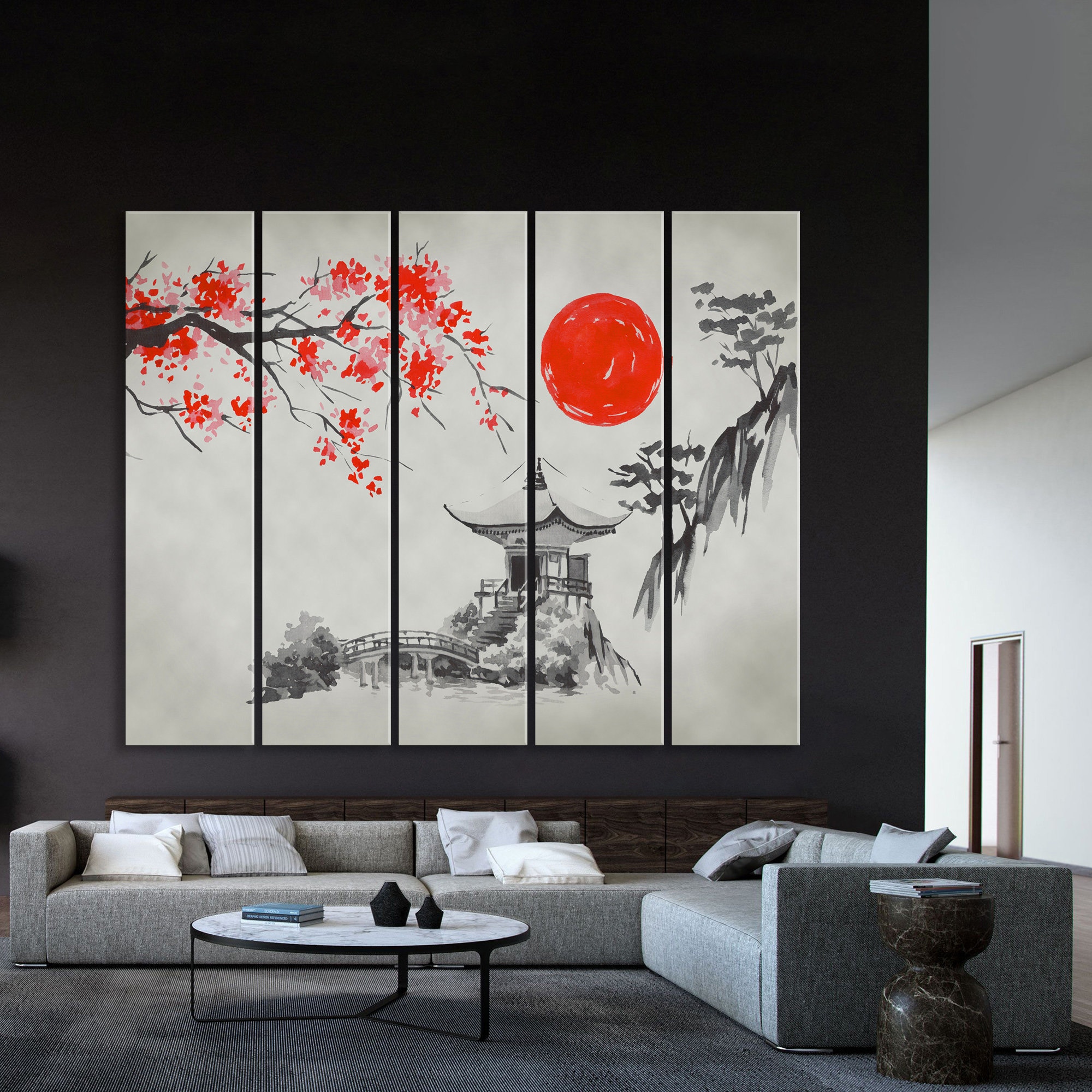 Japanese Canvas Wall Art, Modern Art Print, Asian Home Decor