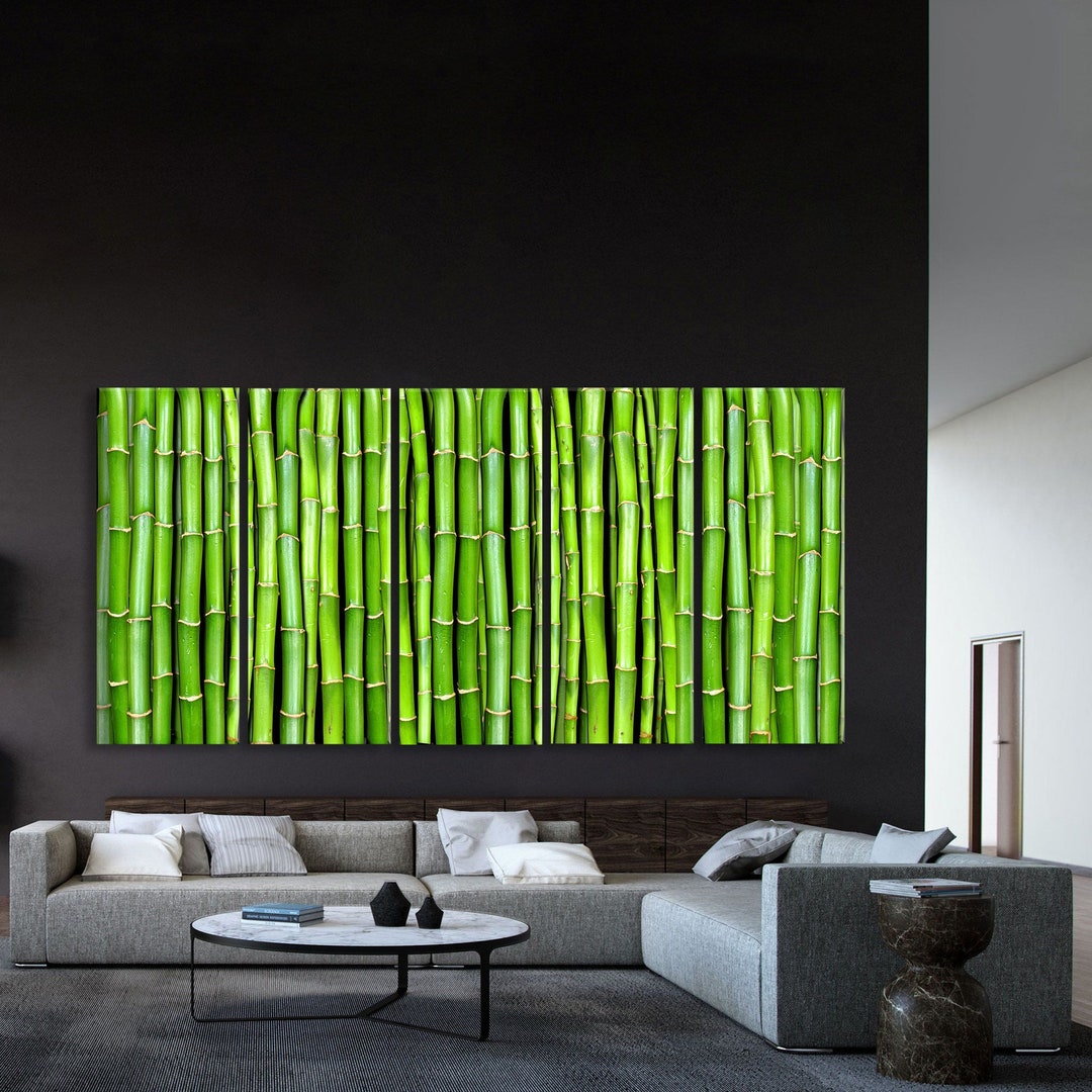 Bamboo Tree Wall Art Print, Landscape Canvas Decor, Home Decor, Nature