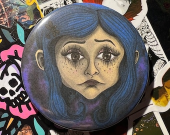 Coraline Button Pin