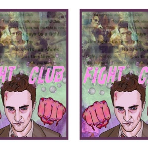 fight club stickers. pack of 2!!