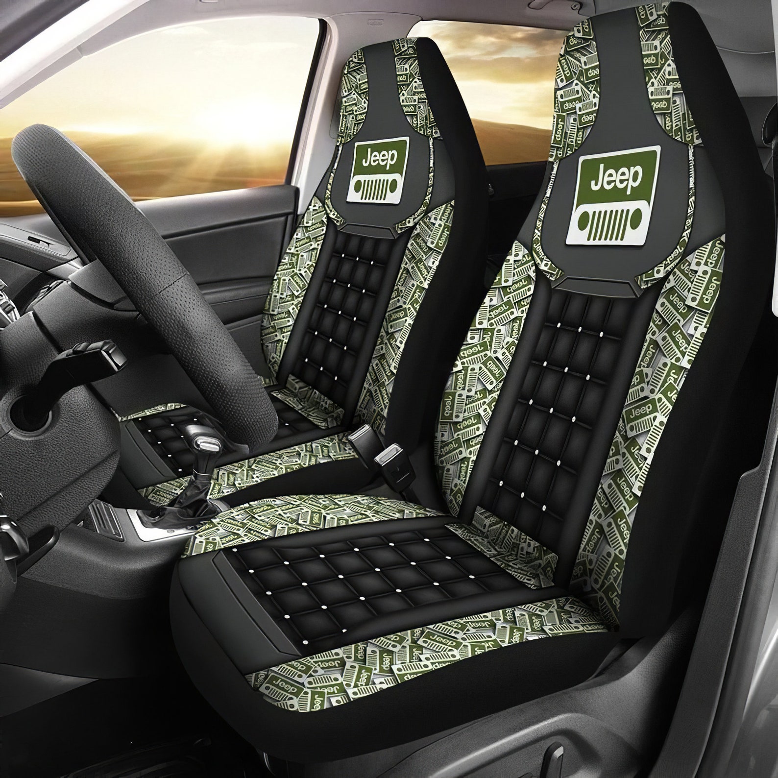 Jeep Car Seat Covers 3D DesignJeep Custom Car Seat Covers Etsy