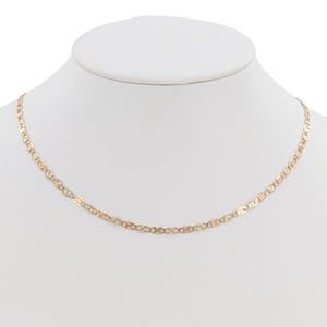 14k Tri-color Gold 15.5 inch Valentino Chain
