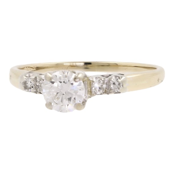 Vintage Estate 14k Gold Diamond Engagement Ring - image 1