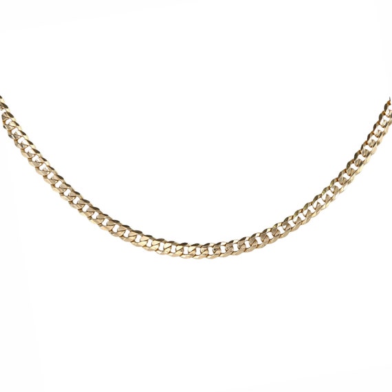 14K Yellow Gold Curb Link Chain 24" 15.2g - image 2