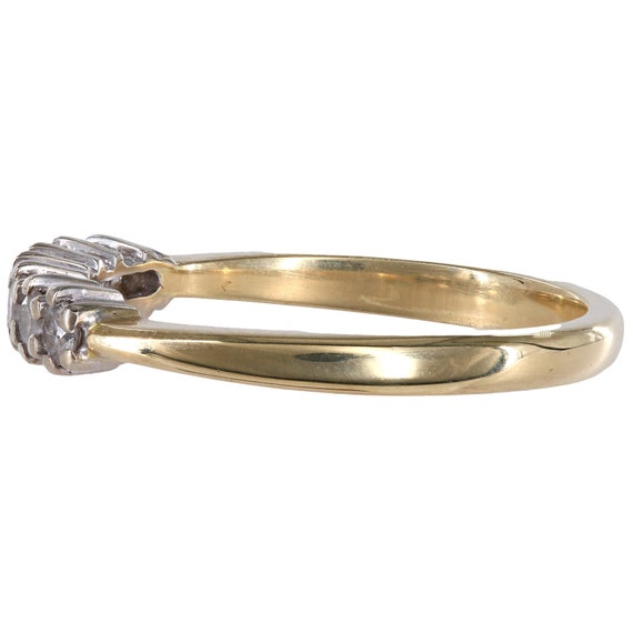 18K Two-Tone Gold Diamond Fashion Ring - image 2