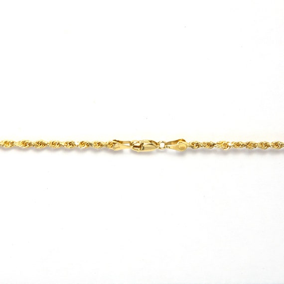 14K Dainty Rope Gold Chain, Diamond-Cut Rope Chai… - image 2