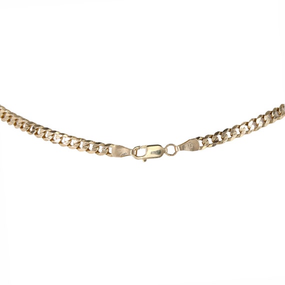 14K Yellow Gold Curb Link Chain 24" 15.2g - image 3