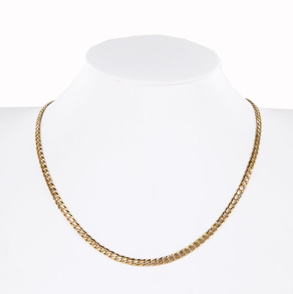14K Yellow Gold Curb Link Chain 24" 15.2g - image 1