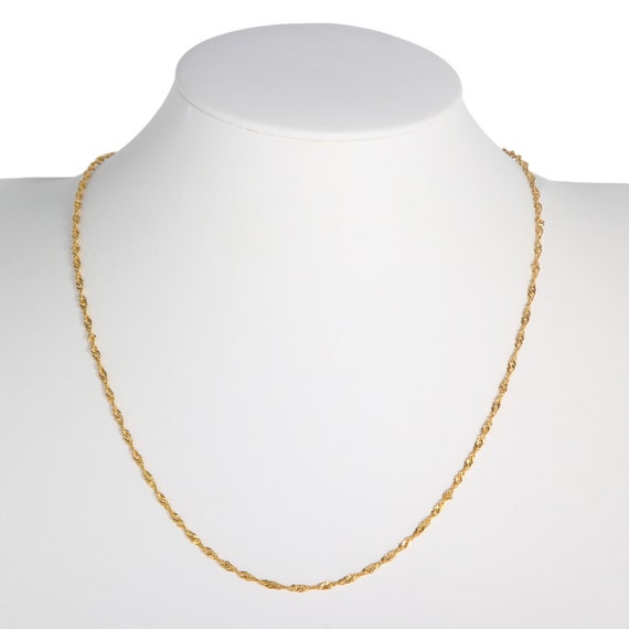 14k Gold Twisted Rope Chain Real Genuine Gold/ Gol