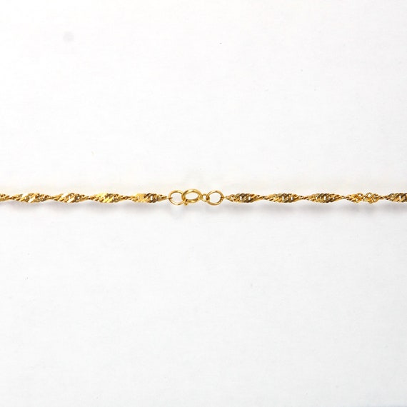 18k Yellow Gold Curb Rope Link Chain Hybrid Neckl… - image 2