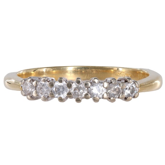 18K Two-Tone Gold Diamond Fashion Ring - image 1