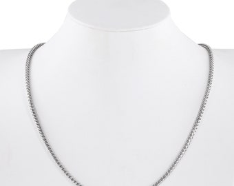 14K White Gold Franco Link Chain