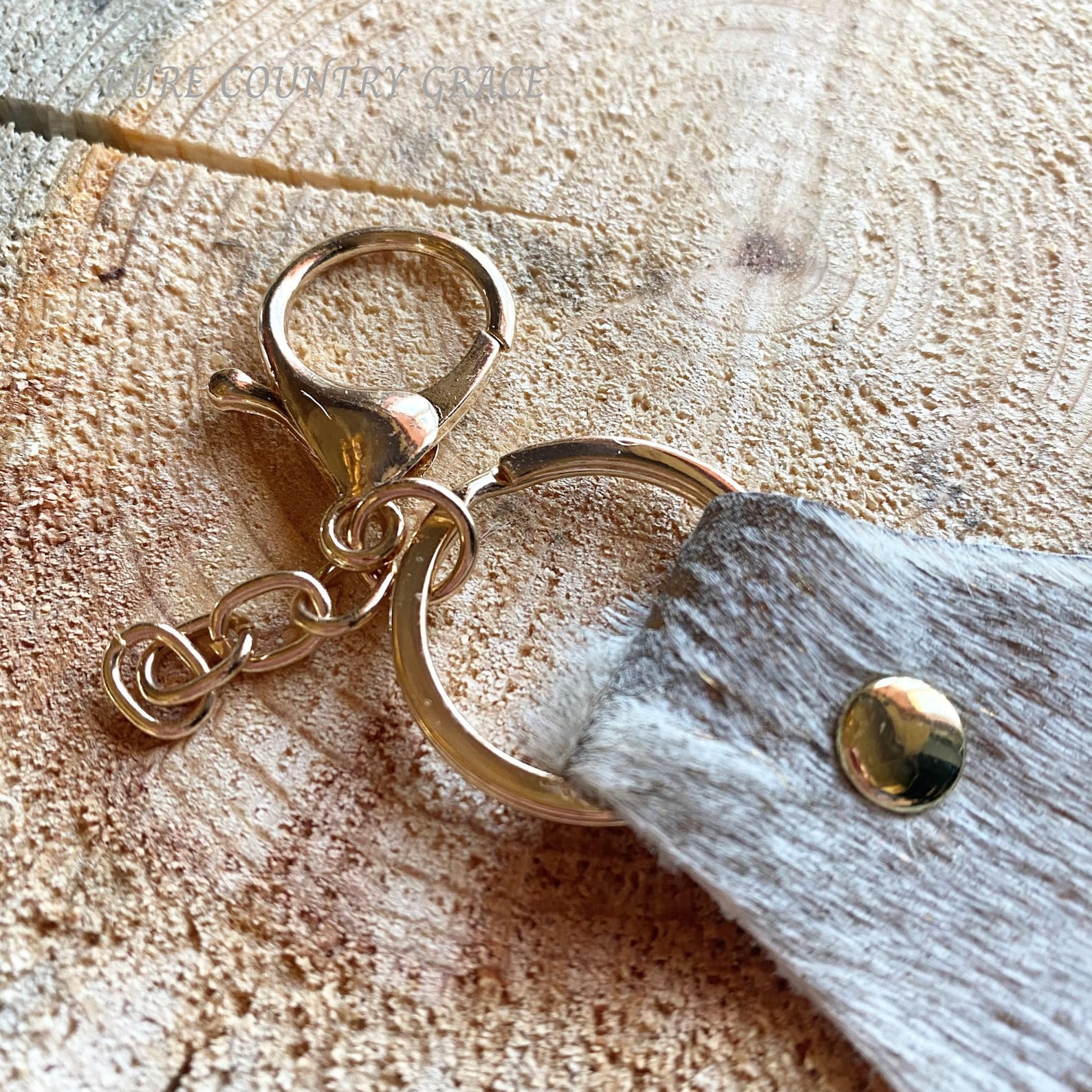 Cowhide Keychain 100 Real Cowhide Keychain Western Etsy