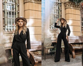 Black Jumpsuit Formal - Etsy
