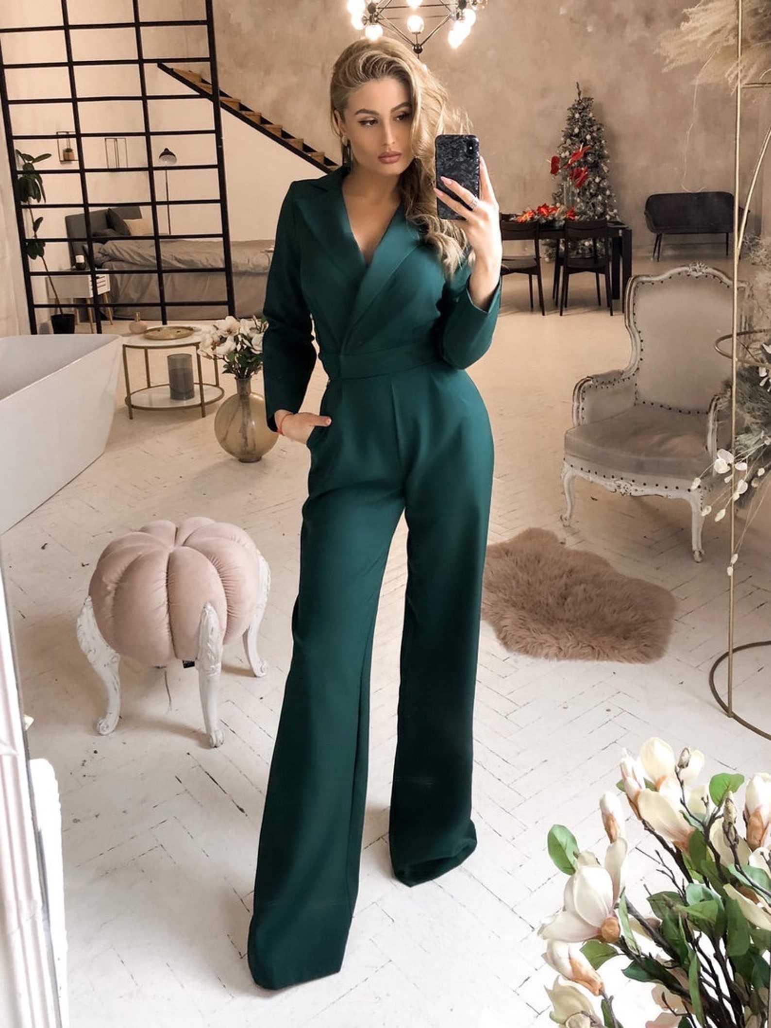 Long jumpsuit for wedding Idea