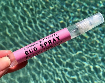 Bug Spray | Bug Repellent | Deet-Free | Essential Oil | Party Favor | Organic | Natural | Vegan | Cruelty-Free | Preservative-Free | Non-GMO