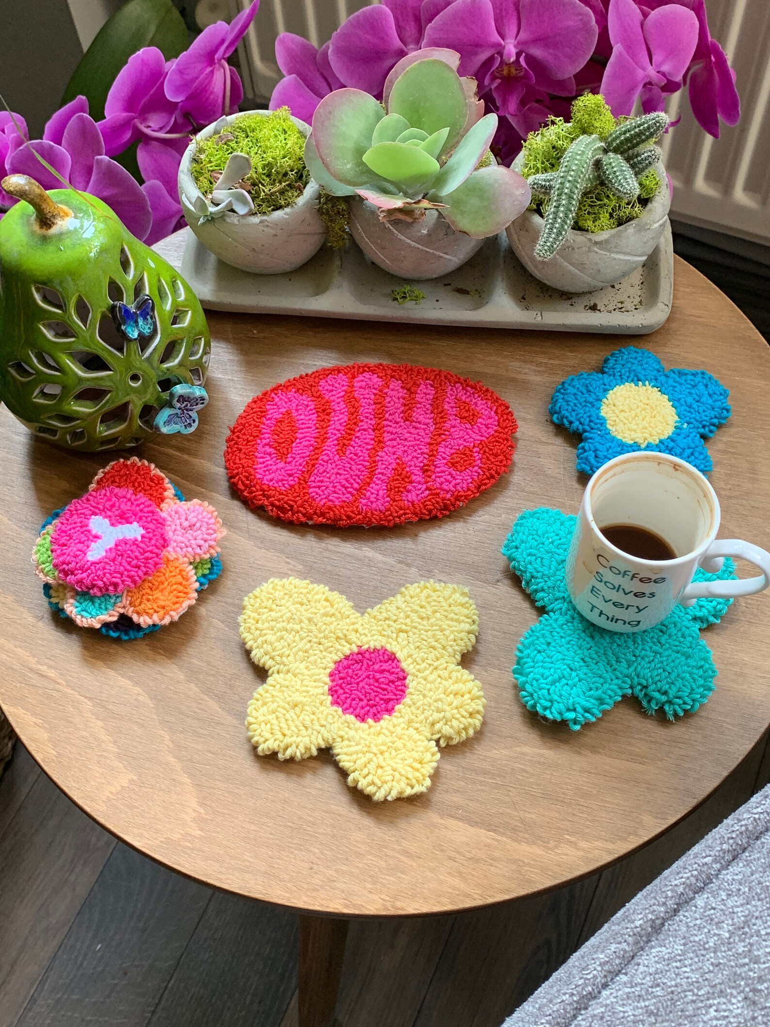 Golf le Fleur Tufted Mini Rug Hand Tufted Coaster Golf Wang Etsy