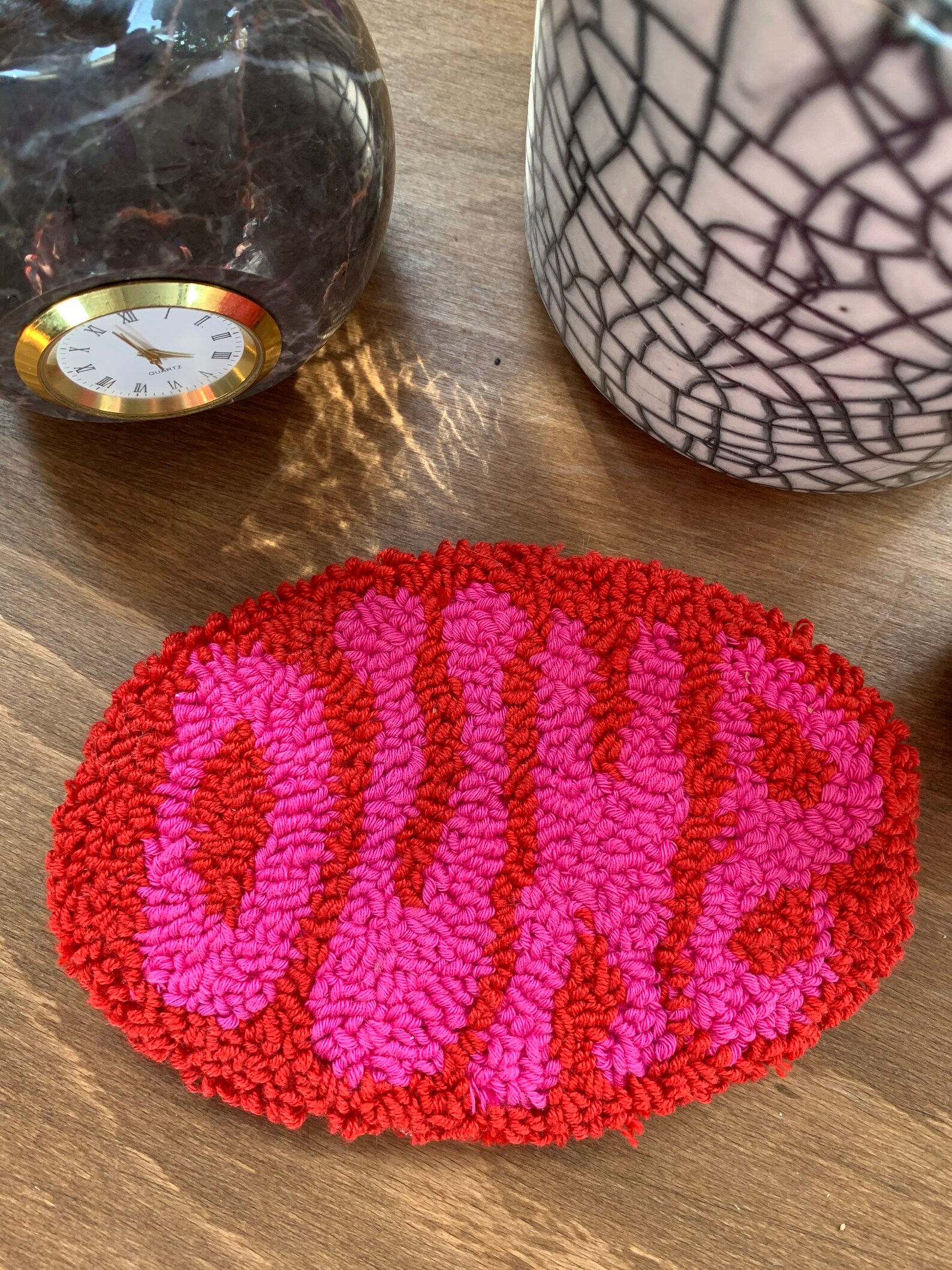 Punch Needle Coasters Handmade Mug Rug Drink Coasters Etsy