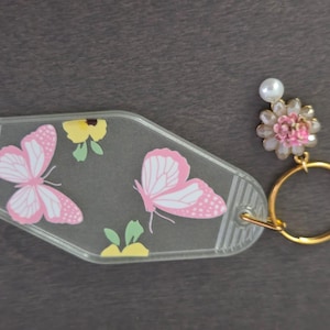 Glow in the Dark Butterfly Keychain | Luminescent Bag Charm