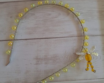 Yellow Dragonfly Headband