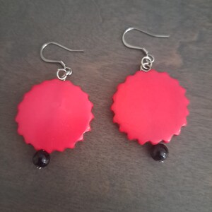 Red Circular Earrings