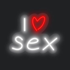 I love sex, neon sign, bedroom decor, best gift ever