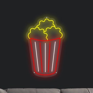 Popcorn - LED Neon Sign, Wall Decor, Wall Sign, Neon Lights