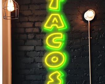 TACOS タコス ネオン LED 看板 メキシカン アメリカン インテリア 3a4e7664e9d1783eaa2572d51b8817