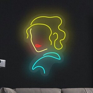 White Hair Girl - LED Neon Sign, Wall Decor, Wall Sign, Neon Lights