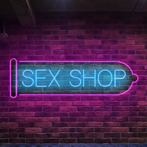 Sex shop neon sign - Business signs, Sex shop signage, Neon sex shop sign, custom logo design, custom bussines sign