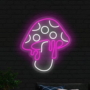 Mushroom Led Neon Sign, Custom Neon Sign, Mushroom Decor, Neon Sign, Game Room Decor, Neon Light Sign for Wall, Home Decor