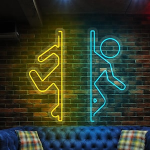 Portal Leuchtreklame für Innen, Neon Schild. Wanddekoration. Personalisierte Leuchtreklame. Minimalismus
