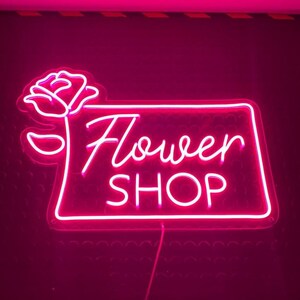 Flower Market Neon Sign, Flower Shop Neon Sign, Flower Neon Light, Business Neon Sign, Personalized Neon Sign, Flower Shop Neon Sign