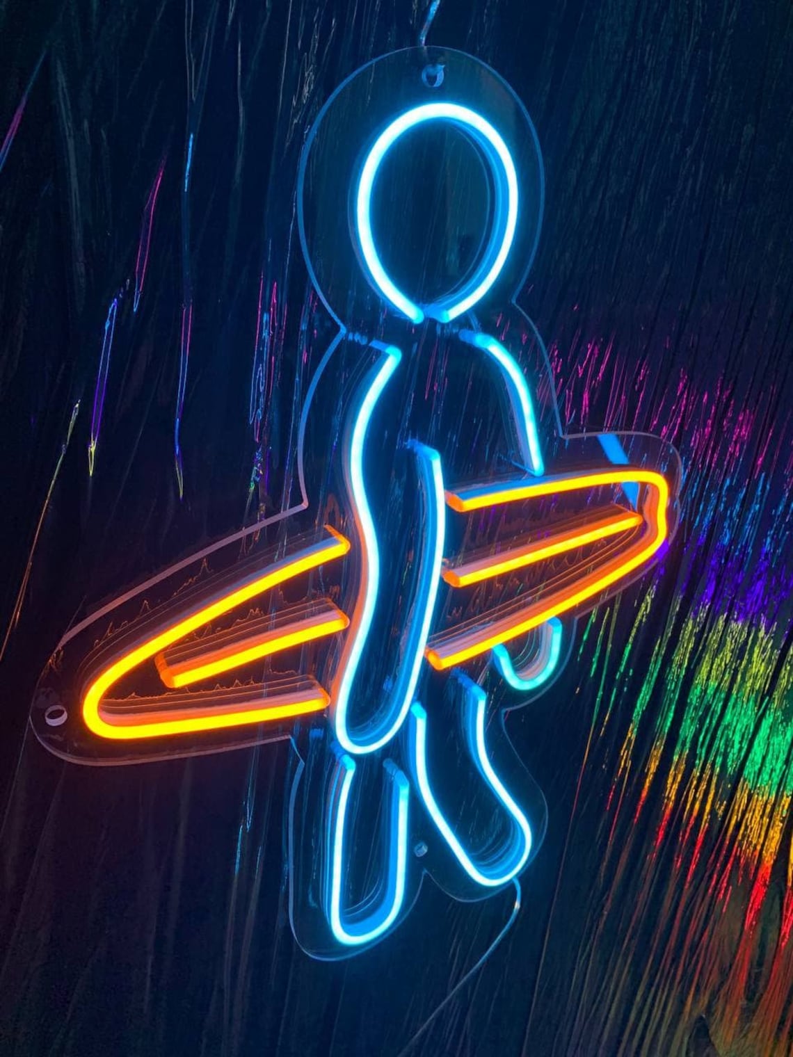 Surf Neon Sign Surfboard Neon Sign Surf Wall Art Ocean Wave - Etsy