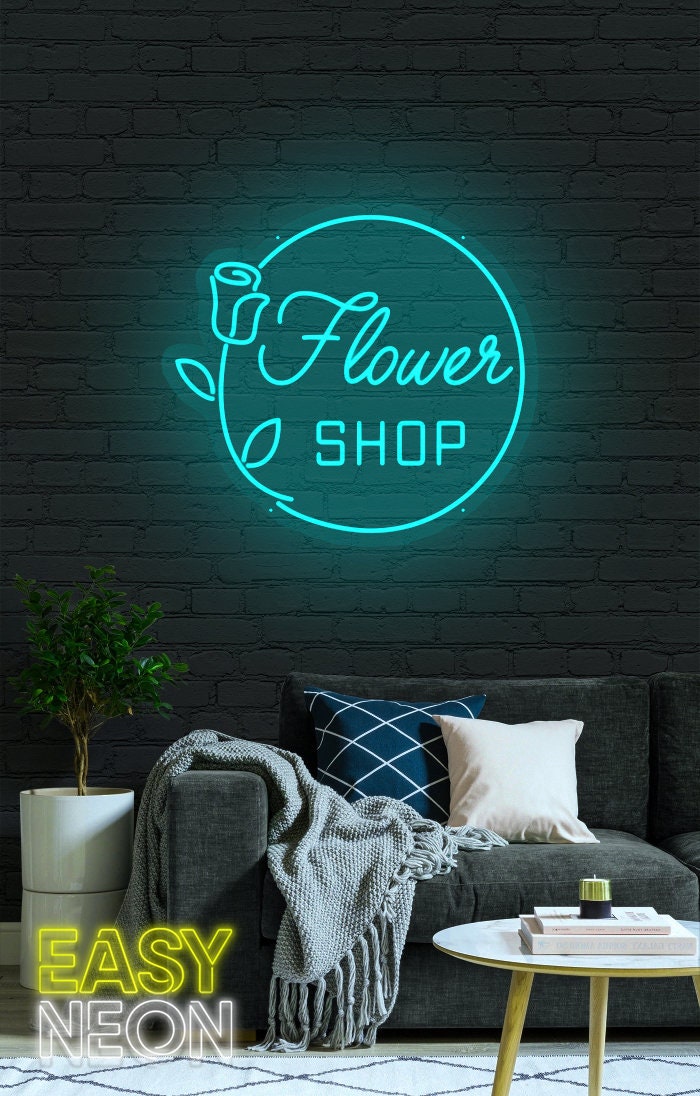 Custom Flower Shop Neon Sign – Plants Market Décor, Personalized LED Sign For Boutique Or Home