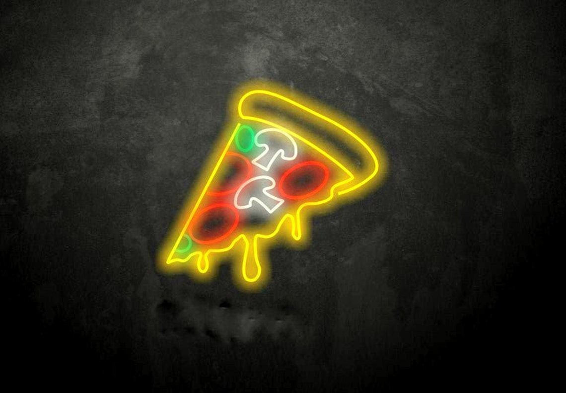 Pizza neon sign Pizza neon slice food neon decor led wall | Etsy